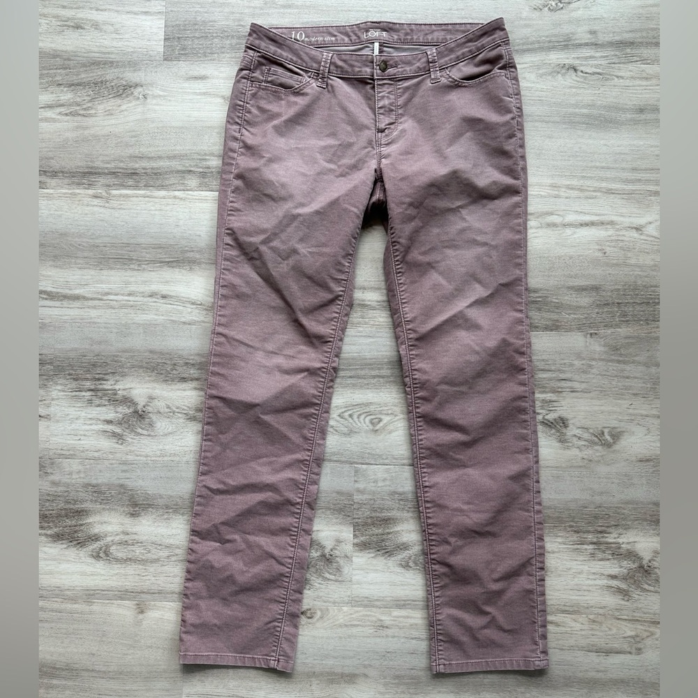 LOFT Women’s Corduroy Pants Size 10 Dusty Rose Mauve